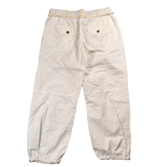 Pants Anthropologie Pilcro 100% Cotton Parachute‎ White Pull On XSmall - Picture 3 of 10